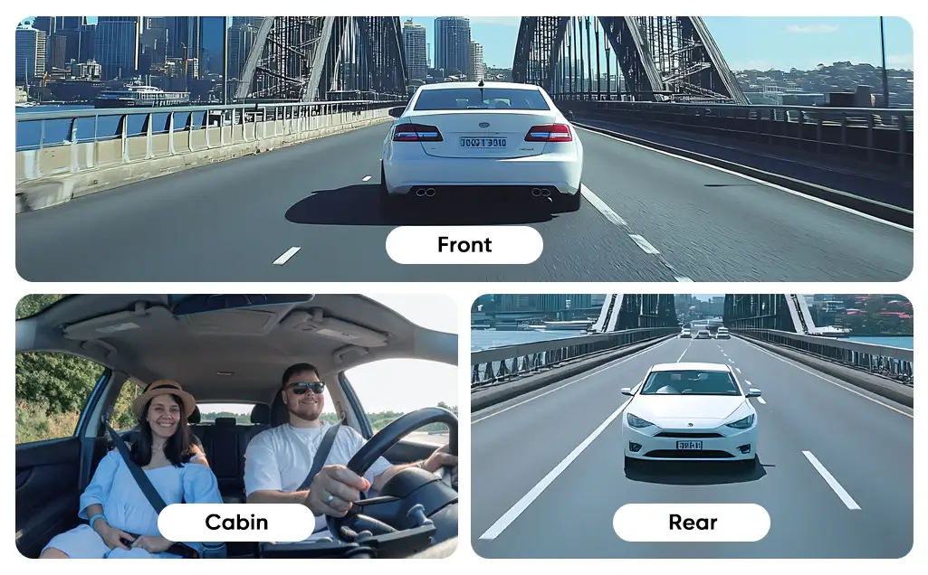 4K Front & 2K Rear & 2K Fisheye Cabin Cameras